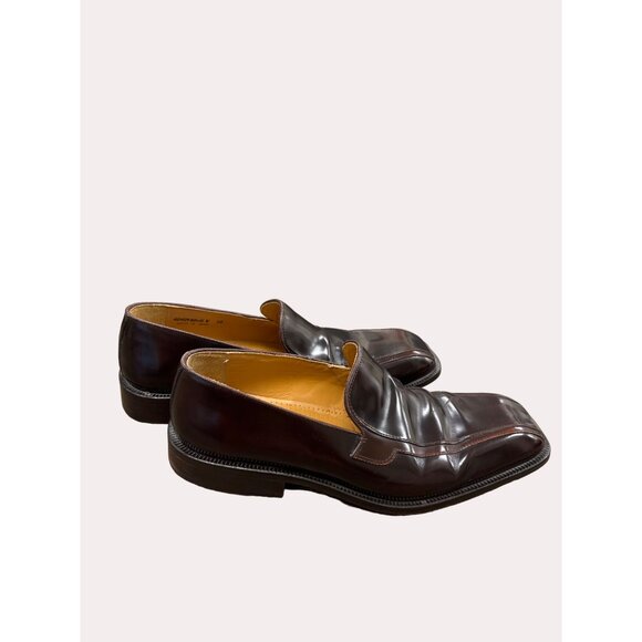 Sandro Moscoloni men’s brown leather dress loafer shoes size 12 SKU 6260 main image 9